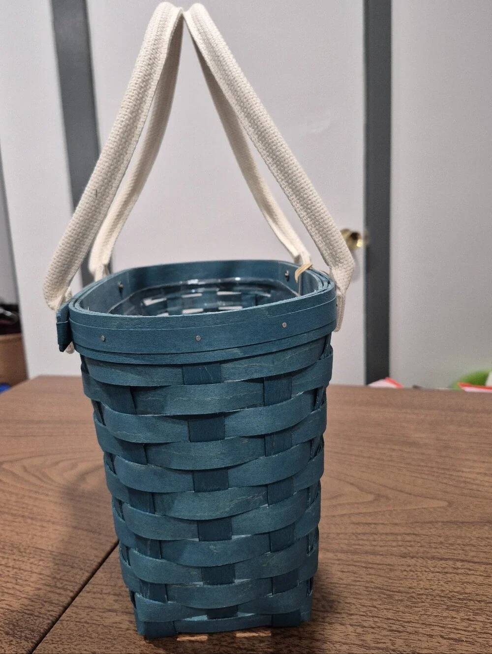 RARE! NWT Longaberger Tote Basket With Canvas Handles